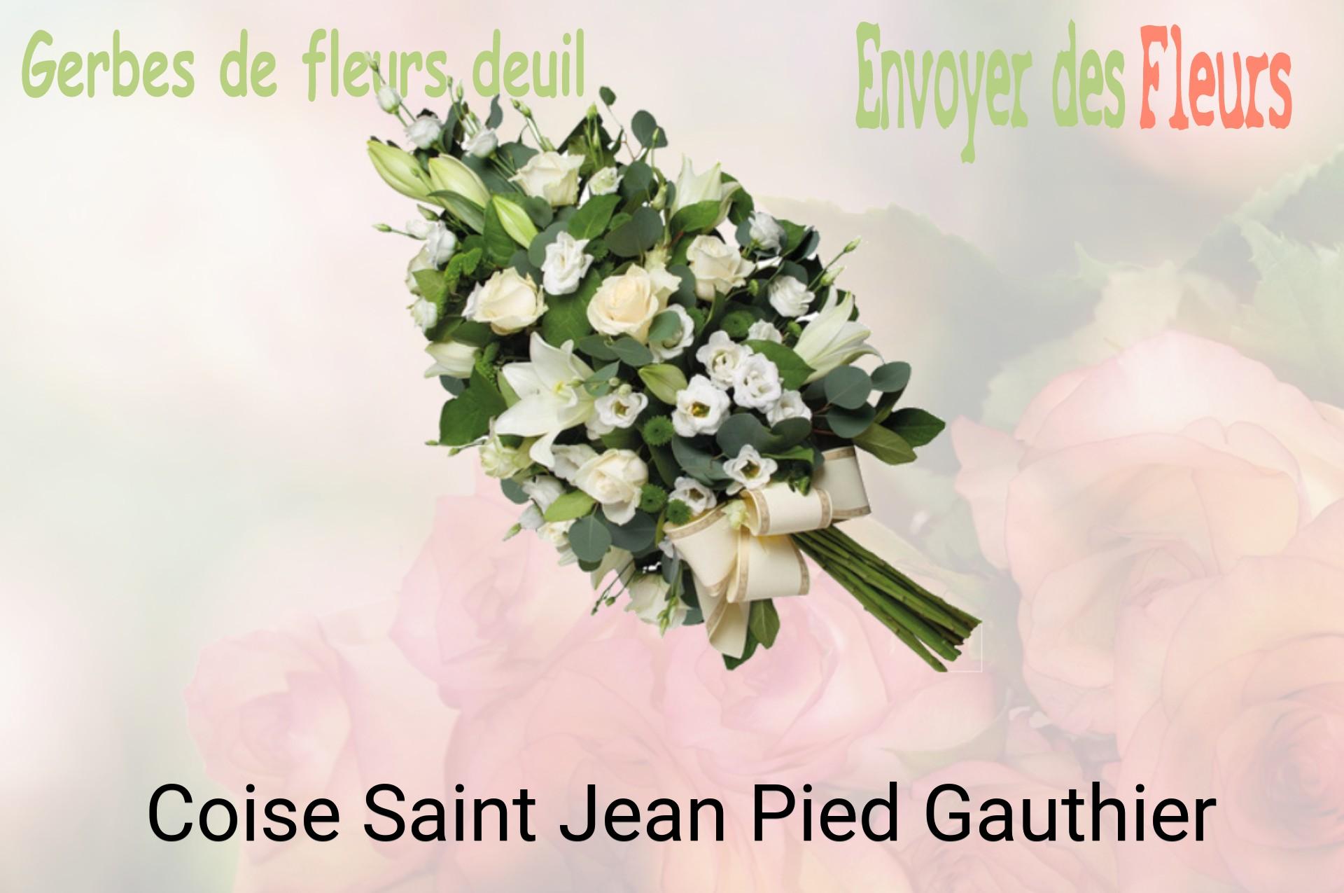 Gerbe de fleurs de deuil livrée à Coise-Saint-Jean-Pied-Gauthier